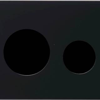 Kryt ovládacieho tlačidla Tece Loop sklo v čiernej farbe