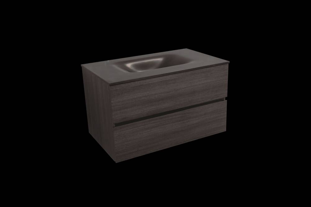 Naturel Kúpeľňová skrinka s umývadlom černá mat  Verona 66x51,2x52,5 cm tmavé drevo VERONA66CMTD, značky Naturel