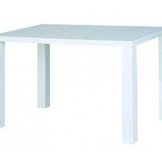 Jedálenský stôl Leo, 120x80 cm, biely lesk