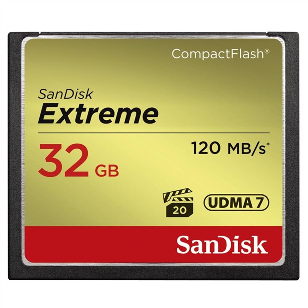 Sandisk SANDISK EXTREME CF 32 GB 120 MB/S ZAPIS 85 MB/S SDCFXSB-032G-G46, značky Sandisk