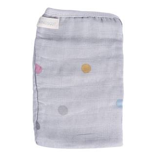 Kindsgut Súprava 2 sivých mušelínových uteráčikov  Dots, 14 x 20 cm, značky Kindsgut