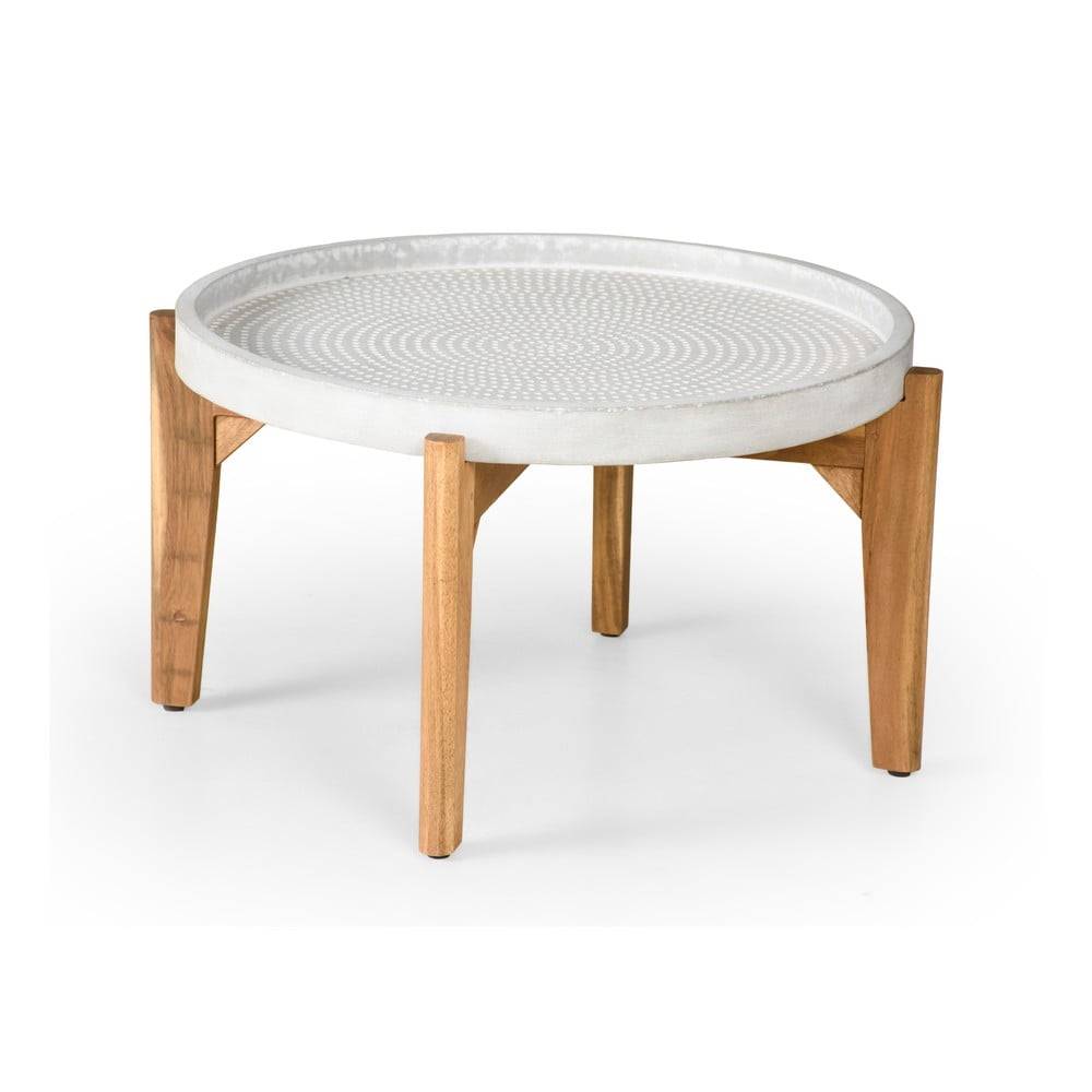 Bonami Selection Záhradný stolík so sivou betónovou doskou  Bari, ø 70 cm, značky Bonami Selection