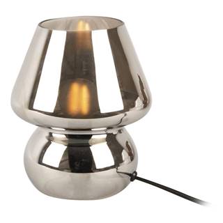 Leitmotiv Sklenená stolová lampa v striebornej farbe  Glass, výška 18 cm, značky Leitmotiv