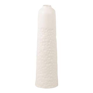 PT LIVING Biela keramická váza  Carve, výška 27,5 cm, značky PT LIVING