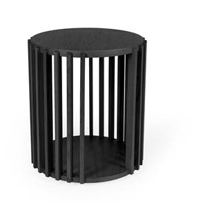 Woodman Čierny odkladací stolík  Drum, ø 53 cm, značky Woodman