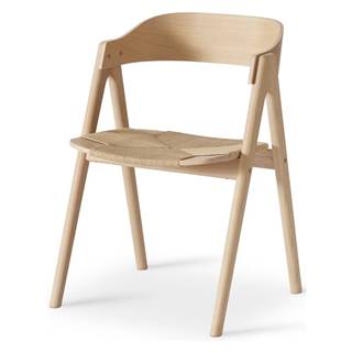 Jedálenská stolička z bukového dreva s ratanovým sedákom Findahl by Hammel Mette