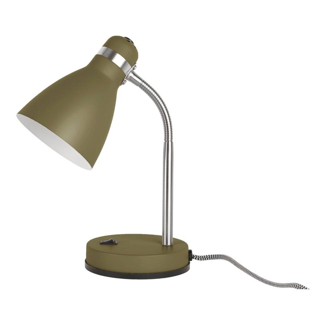 Leitmotiv Zelená stolová lampa  Study, výška 30 cm, značky Leitmotiv