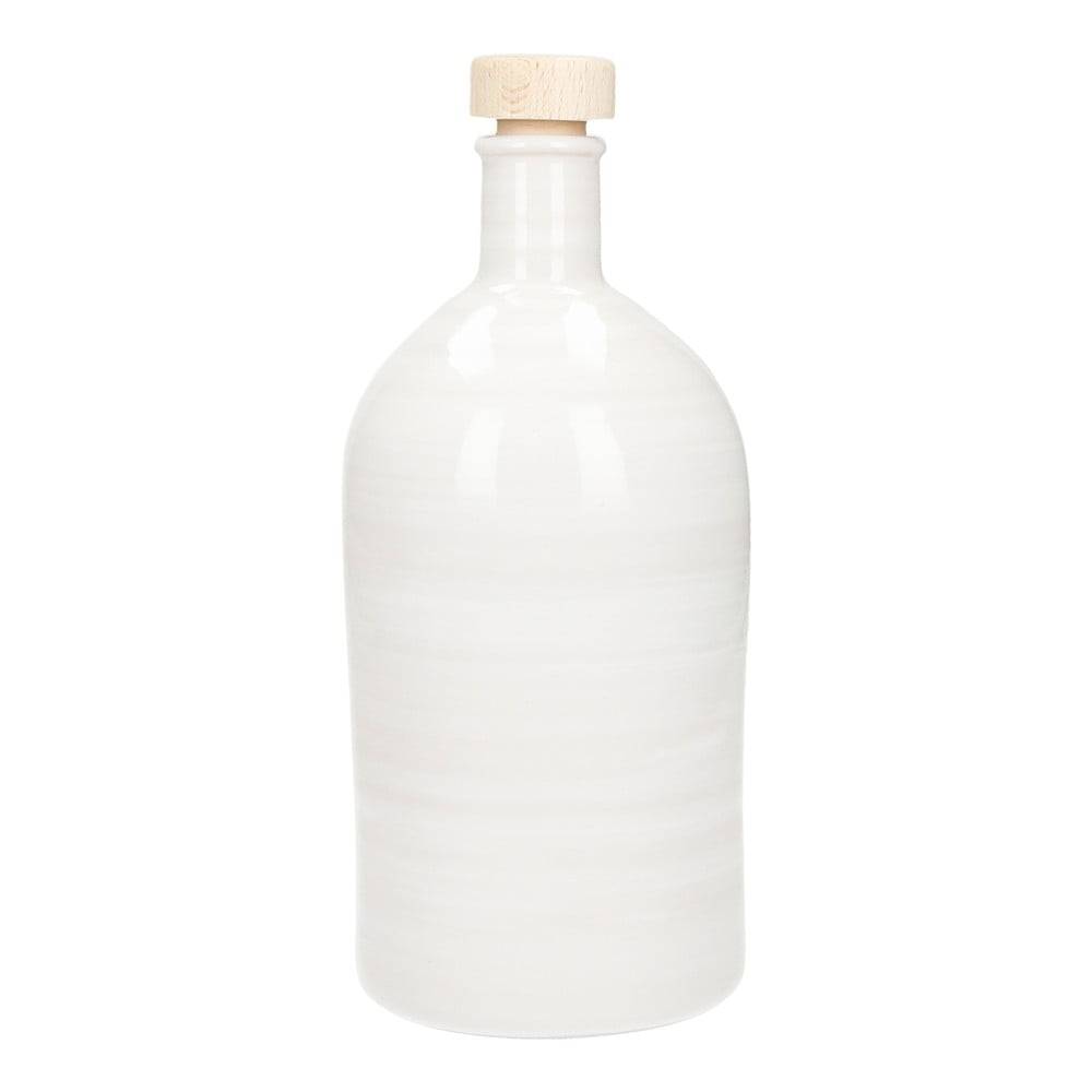 Brandani Biela keramická fľaša na olej  Maiolica, 500 ml, značky Brandani