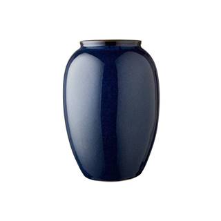 Bitz Modrá kameninová váza , výška 25 cm, značky Bitz