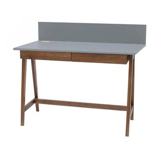 Ragaba Sivý písací stôl s podnožím z jaseňového dreva  Luka Oak, dĺžka 110 cm, značky Ragaba