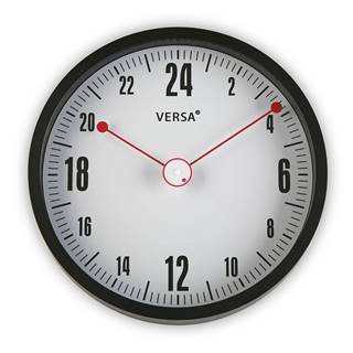 Versa Čierne guľaté nástenné hodiny  Miriam, ø 30 cm, značky Versa