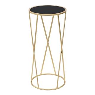 Mauro Ferretti Odkladací stolík v čierno-zlatej farbe  Glam Simple, výška 75 cm, značky Mauro Ferretti