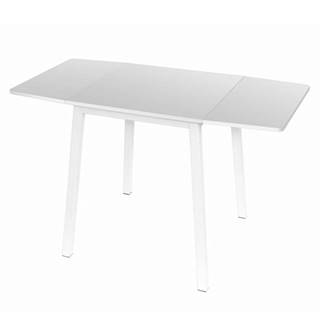 Jedálenský stôl MDF fóliovaná/kov biela 60-120x60 cm MAURO