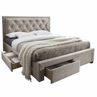 Manželská posteľ sivohnedá 180x200 OREA P2 poškodený tovar