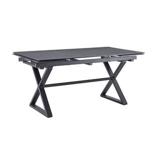 Jedálenský rozkladací stôl sivá/čierna 160-240x90x76 cm LUXOL