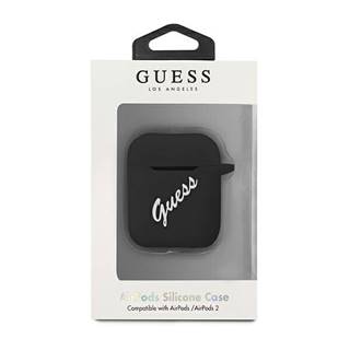 Guess  puzdro na Apple AirPods, Silicone Vintag, čierno - biela, značky Guess