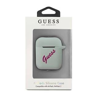 Guess  puzdro na Apple AirPods, Silicone Vintag, cyklamenová, značky Guess