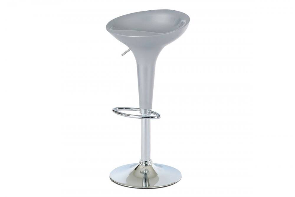 AUTRONIC  AUB-9002 SIL barová stolička, plast strieborný/chróm, značky AUTRONIC
