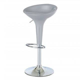 AUTRONIC AUB-9002 SIL barová stolička, plast strieborný/chróm