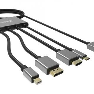 Sandberg All-In-1 Display Adapter Hub, HDMI na HDMI, USB-C, Displayport, Mini-Displayport