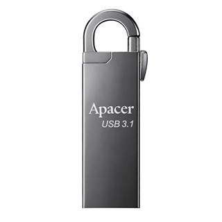 APACER Apacer USB flash disk, USB 3.0, 128GB, AH15A, strieborný, AP128GAH15AA-1, USB A, s karabinkou, značky APACER