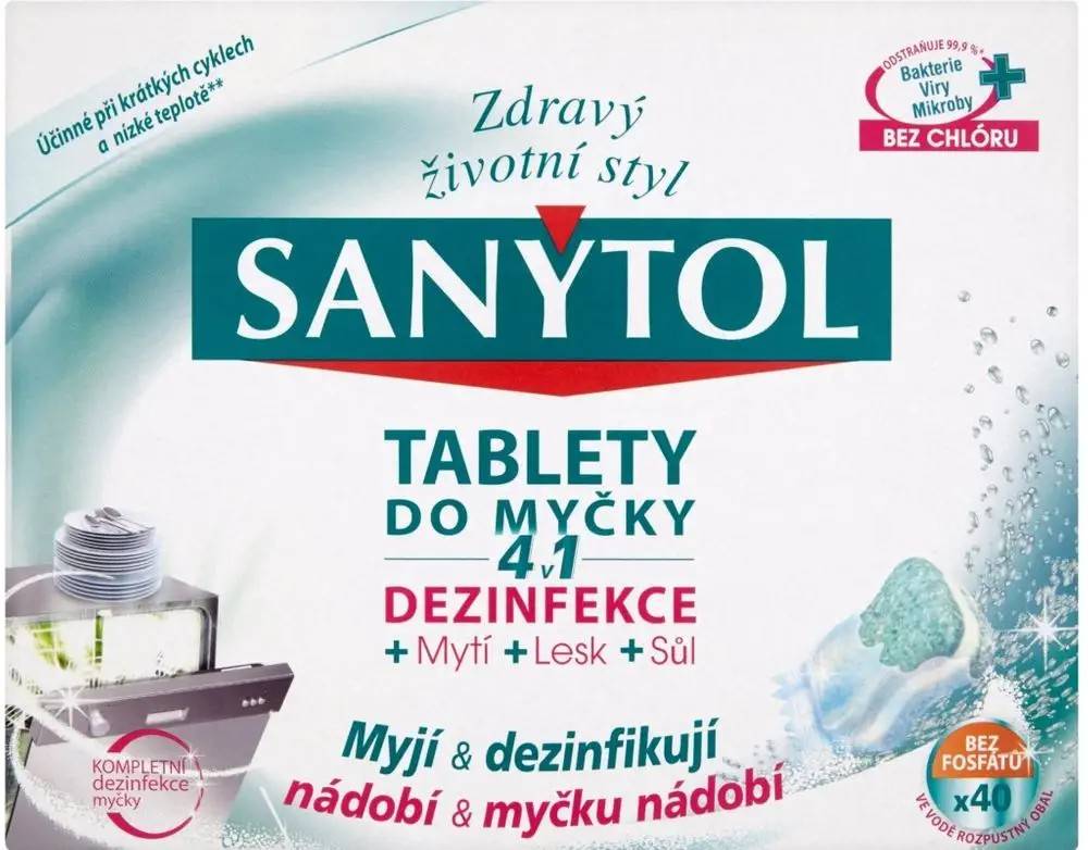 SANYTOL  TABLETY DO UMYVACKY 4V1 40 KS, značky SANYTOL
