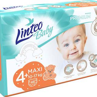 LINTEOBABY LINTEO BABY Premium Plienky jednorazové 4+ MAXI+ (10-17 kg) 46 ks, značky LINTEOBABY