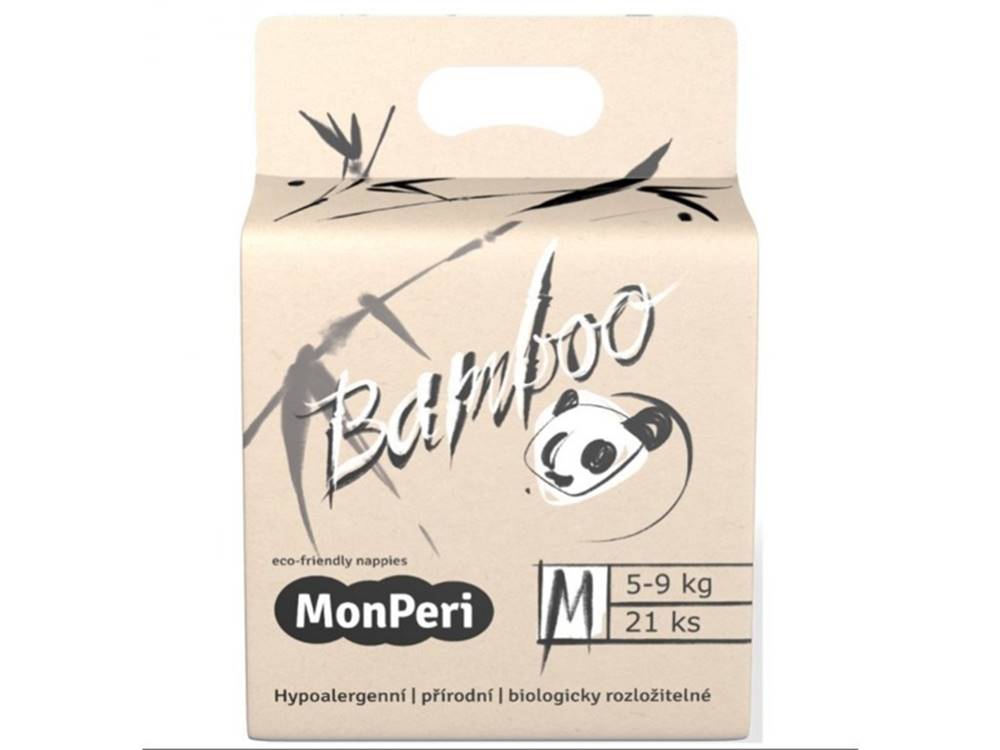 MONPERI  Bamboo Plienky jednorazové eko M (5-8 kg) 21 ks, značky MONPERI