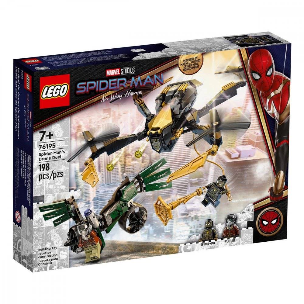 LEGO  MARVEL STUDIO SPIDER-MAN A DUEL S DRONOM /76195/, značky LEGO