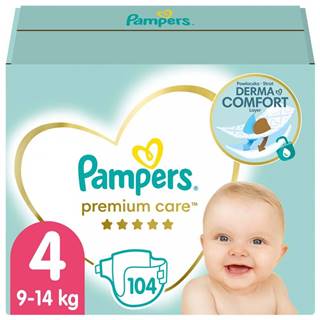PAMPERS  Premium Care Plienky jednorazové 4 (9-14 kg) 104 ks - MEGA PACK, značky PAMPERS