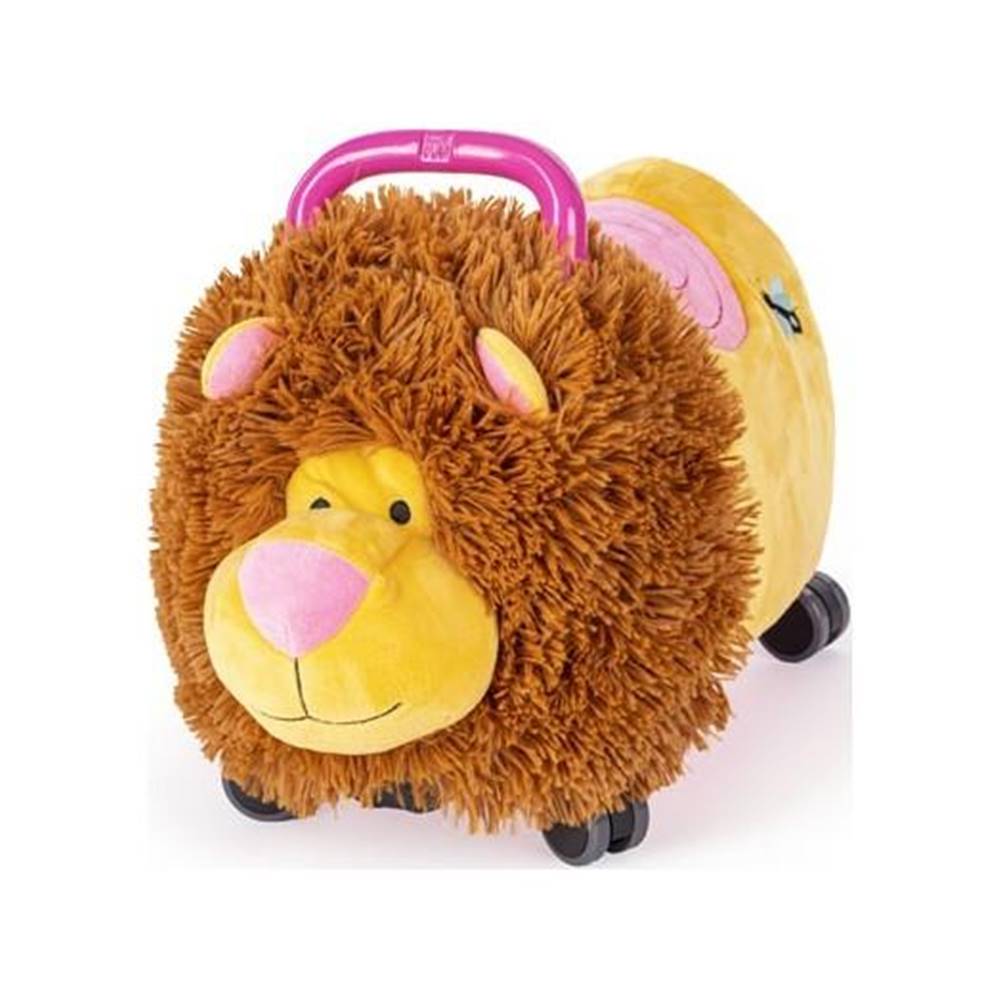 Teddies TEDDIES Odrážadlo Funny wheels Rider Ride-On levíček plyšový ružový 12 m +, značky Teddies