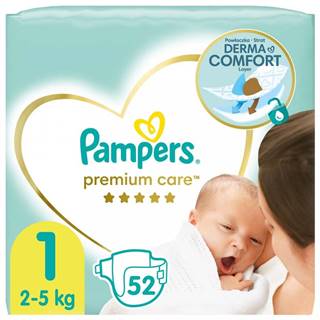 PAMPERS  Premium Care Plienky jednorazové 1 (2-5 kg) 52 ks, značky PAMPERS