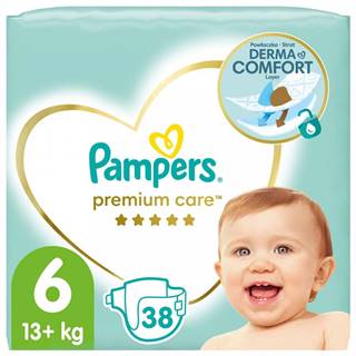 PAMPERS  Premium Care Plienky jednorazové 6 (13 kg+) 38 ks, značky PAMPERS