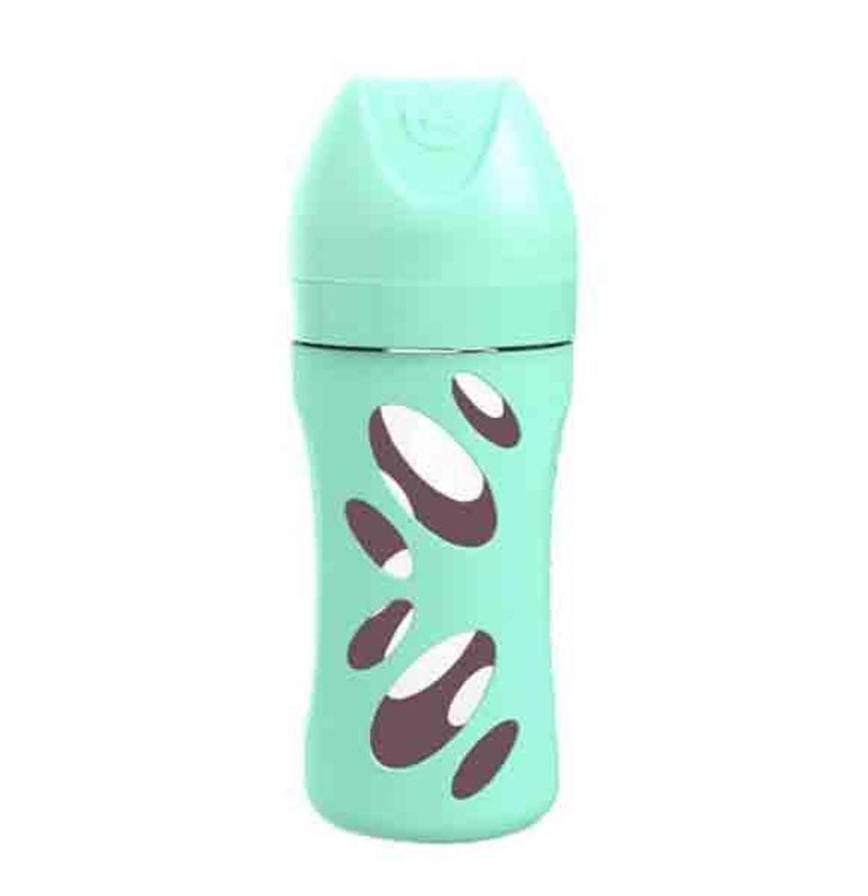 Twistshake TWISTSHAKE Fľaša dojčenská Anti-Colic sklenená 260 ml (cumlík M) pastelovo zelená, značky Twistshake