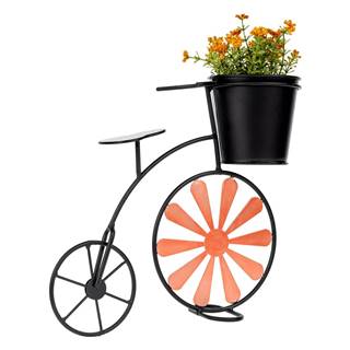Kondela KONDELA Retro kvetináč v tvare bicykla, bordová/čierna, SEMIL, značky Kondela
