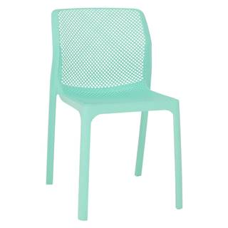 KONDELA Stohovateľná stolička, mentolová/plast, LARKA
