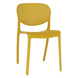 Kondela KONDELA Stohovateľná stolička, žltá, FEDRA NEW, značky Kondela