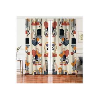 Súprava 2 závesov s prímesou bavlny Minimalist Home World, 140 x 260 cm