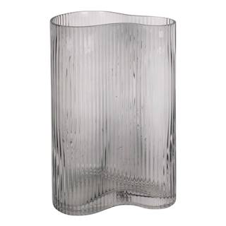PT LIVING Sivá sklenená váza  Wave, výška 27 cm, značky PT LIVING