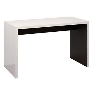 Písací stôl Blisk Čierna perla+Biely Lesk