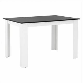 Kondela KONDELA Jedálenský stôl, biela/čierna, 120x80 cm, KRAZ, značky Kondela