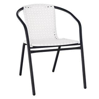 Kondela KONDELA Záhradná stolička, biela/čierna, BERGOLA, značky Kondela