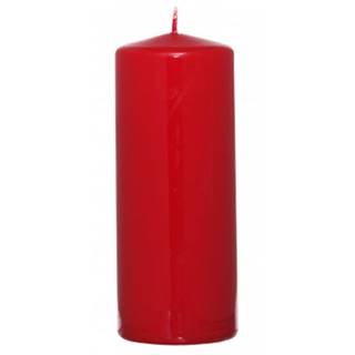 ASKO - NÁBYTOK Valcová sviečka červená, 15 cm, značky ASKO - NÁBYTOK