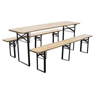 ST LEISURE EQUIPMENT Set pivny DORTMUND Standard3, stôl 175x46x77 cm, 2x lavica 175x23x47 cm, drevo 25 mm, značky ST LEISURE EQUIPMENT