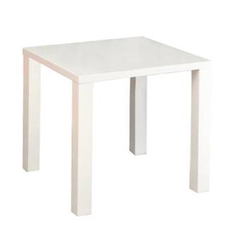 Kondela Jedálenský stôl biela vysoký lesk HG 80x80 cm ASPER NEW TYP 5 P1 poškodený tovar, značky Kondela