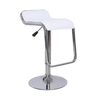 Barová stolička ekokoža biela/chróm ILANA NEW P1 poškodený tovar
