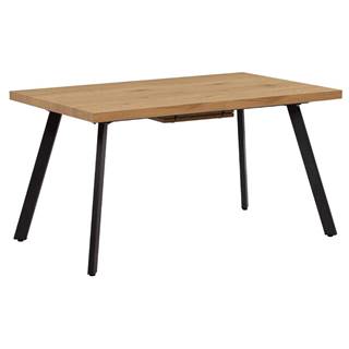 Jedálenský stôl rozkladací dub/kov 140-180x80 cm AKAIKO P1 poškodený tovar
