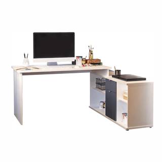 Písací stôl biela/sivá DALTON 2  NEW VE 02 P1 poškodený tovar