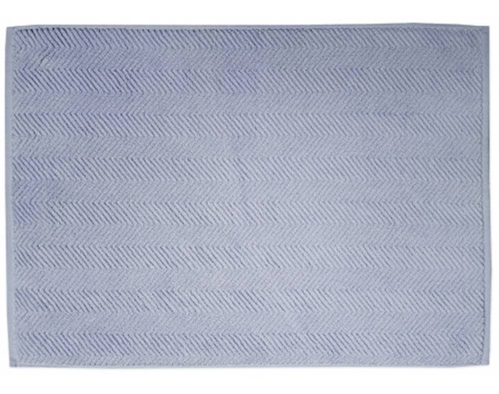 ASKO - NÁBYTOK Kúpeľňová predložka Ocean, BIO bavlna, holubia modrá, vlnkovaný vzor, 50x70 cm, značky ASKO - NÁBYTOK