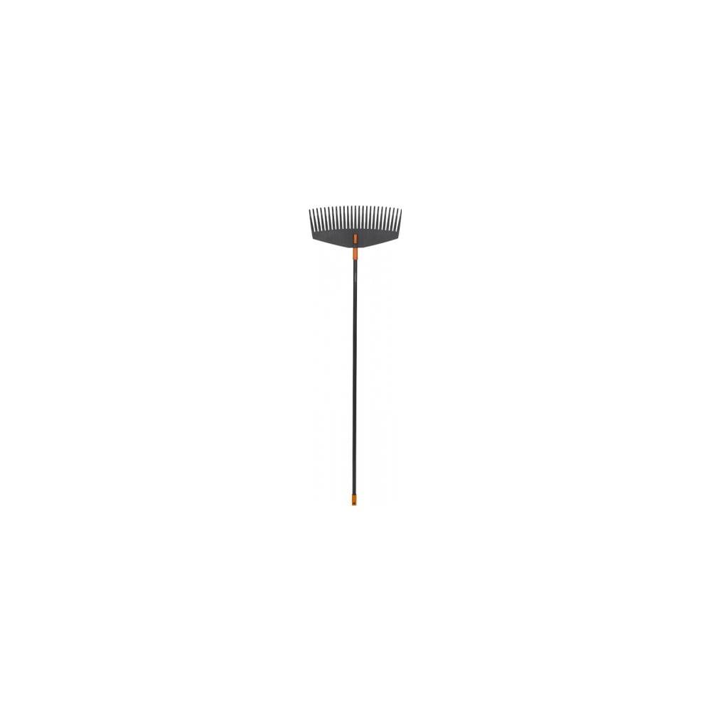 Fiskars Čierne hliníkové hrable s násadou na lístie  Solid, šírka 52 cm, značky Fiskars